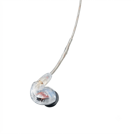 Shure SE425-CL in-ear sound isolating earphones with dual balanced-armature drivers, detachable MMCX cable, sleeve kit, carrying case, and 3.5mm to 6.3mm adapter - Right