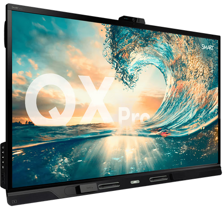 SMART Board QX065-P QX Pro Series 65-Inch Interactive Display with iQ pressure-sensitive pens 8-mic array Wi-Fi 6 and 4K camera