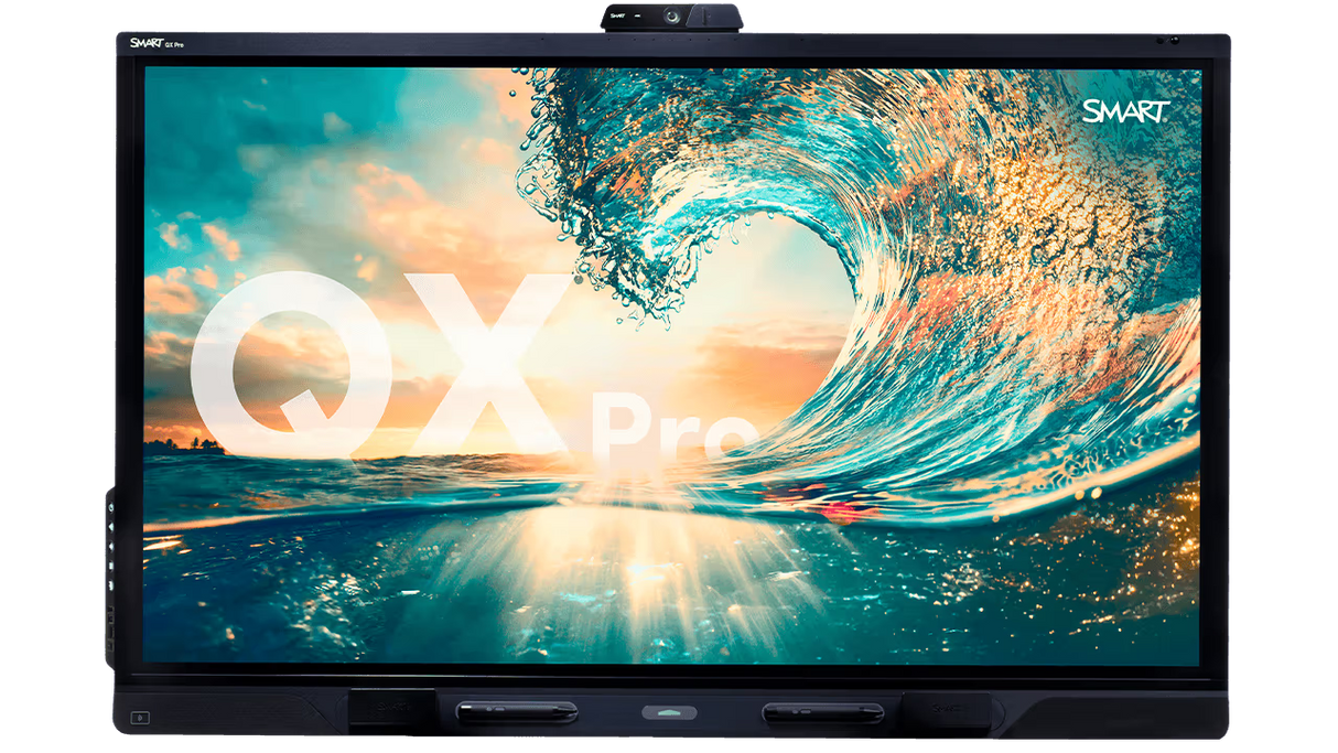 SMART Board QX065-P QX Pro Series 65-Inch Interactive Display with iQ pressure-sensitive pens 8-mic array Wi-Fi 6 and 4K camera