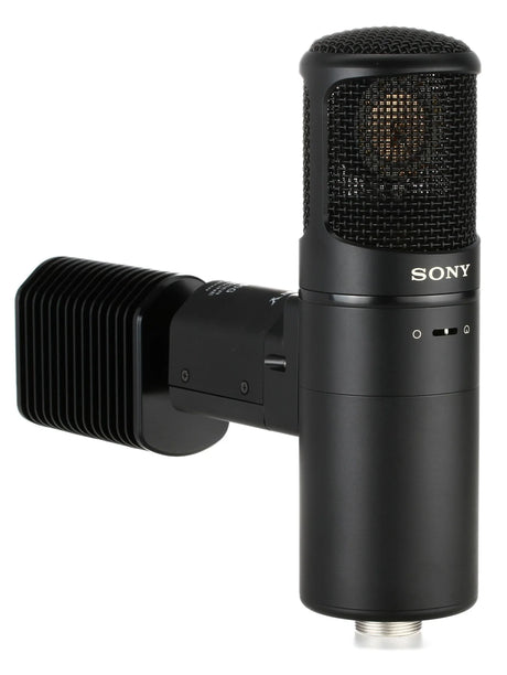 Sony C-800G studio tube condenser microphone with dual large diaphragm 6AU6 vacuum tube Peltier cooling and AC-MC800G power supply