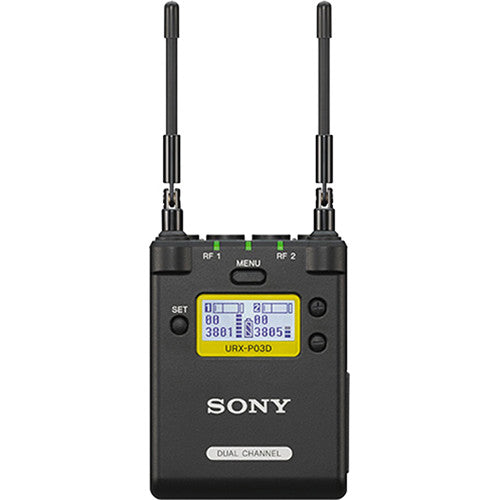 Sony URX-P03D/14 UWP-D 2-channel portable wireless receiver UC14 470 to 542 MHz with USB power headphone output and 3-channel mixer