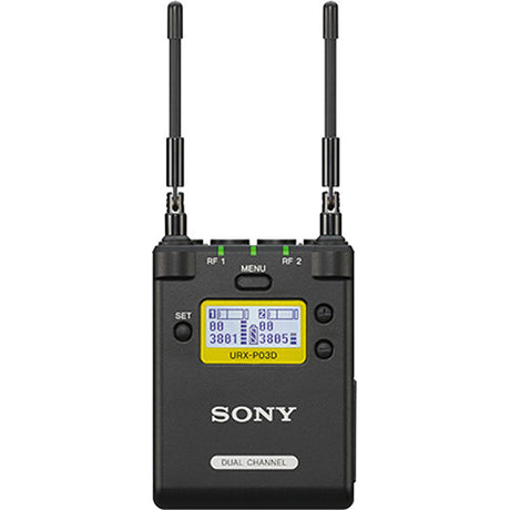 Sony URX-P03D/14 UWP-D 2-channel portable wireless receiver UC14 470 to 542 MHz with USB power headphone output and 3-channel mixer