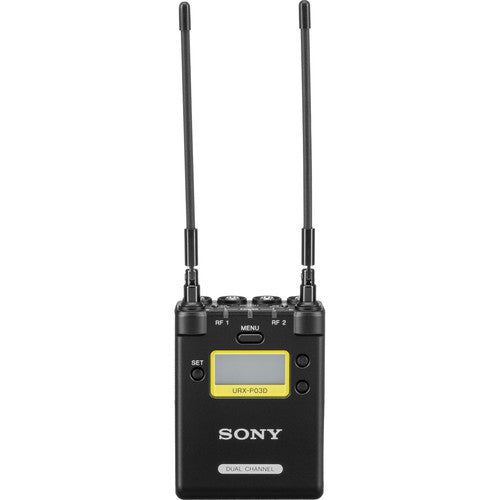 Sony URX-P03D/14 UWP-D 2-channel portable wireless receiver UC14 470 to 542 MHz with USB power headphone output and 3-channel mixer