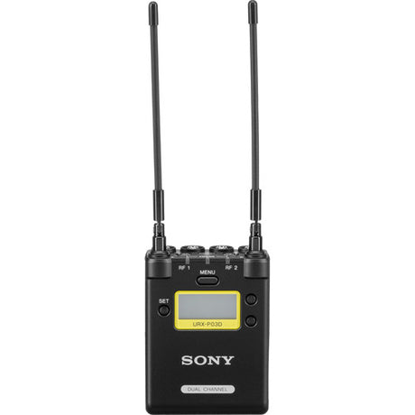 Sony URX-P03D/14 UWP-D 2-channel portable wireless receiver UC14 470 to 542 MHz with USB power headphone output and 3-channel mixer