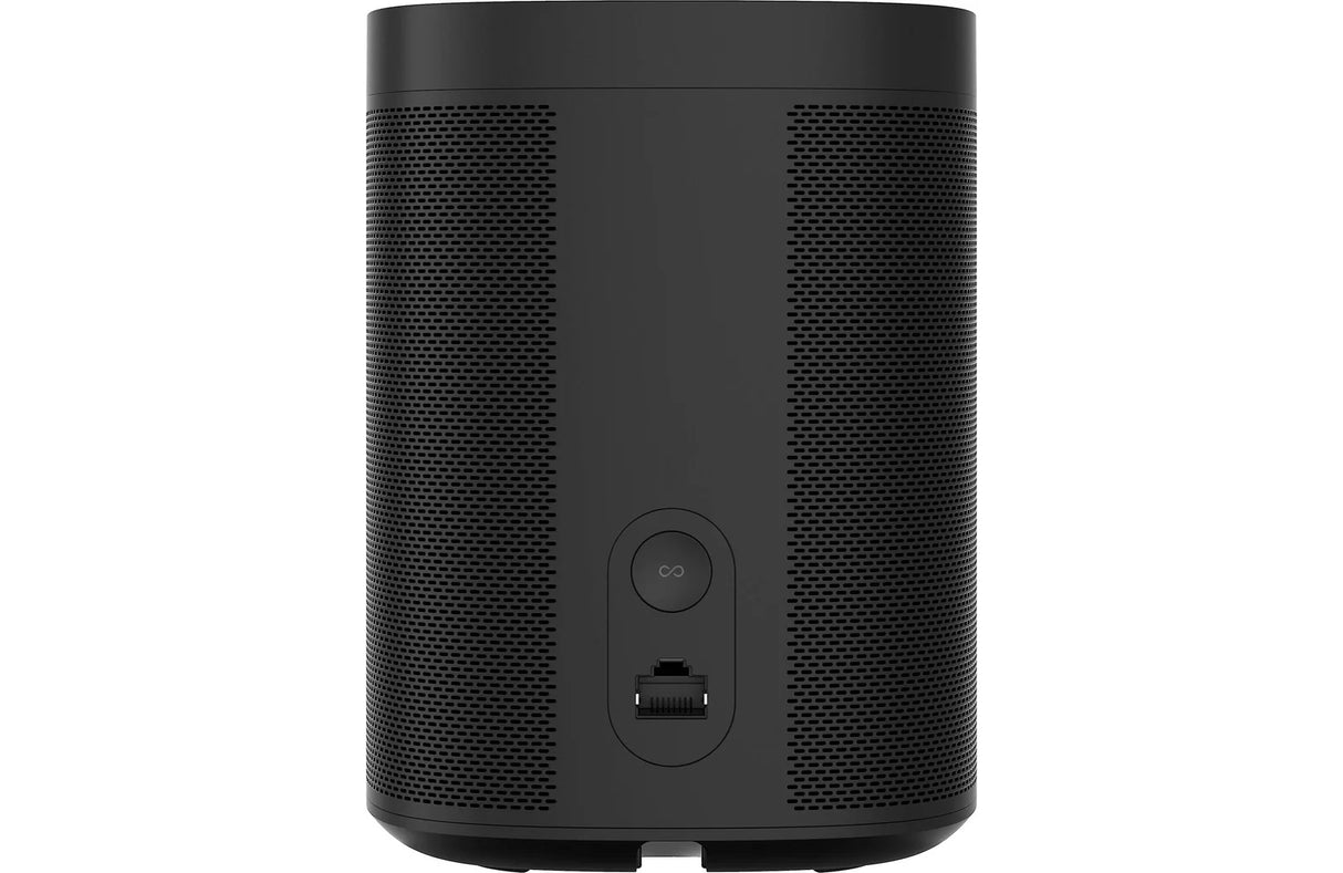 Sonos One Gen 2 black compact smart speaker with built-in Alexa Google Assistant AirPlay 2 Wi-Fi and Ethernet