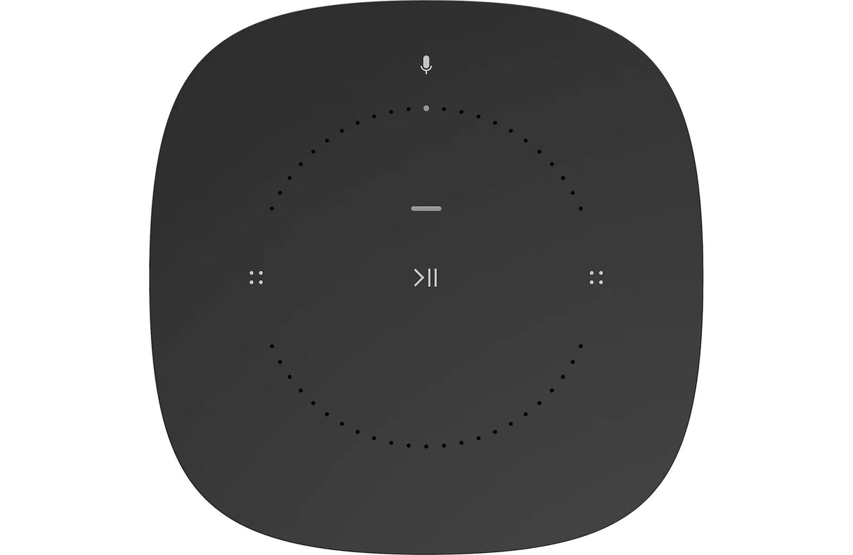 Sonos One Gen 2 black compact smart speaker with built-in Alexa Google Assistant AirPlay 2 Wi-Fi and Ethernet