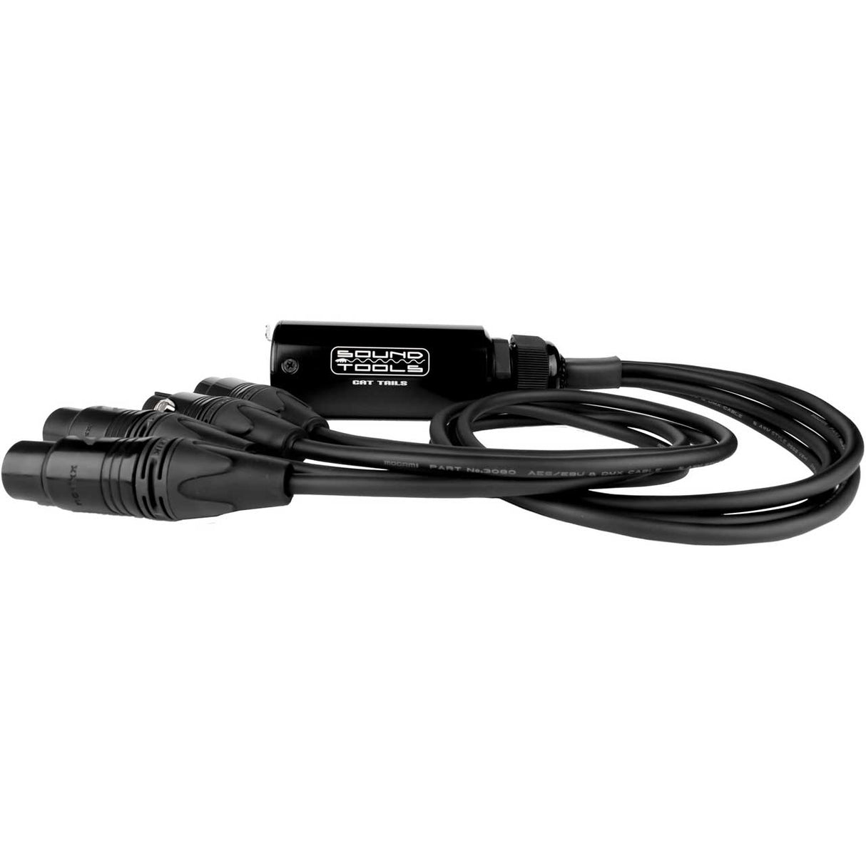 SoundTools CAT Tails female etherCON breakout to 4 female XLR for audio or AES3 over shielded Cat cable with numbered tails and 48V phantom power compatibility