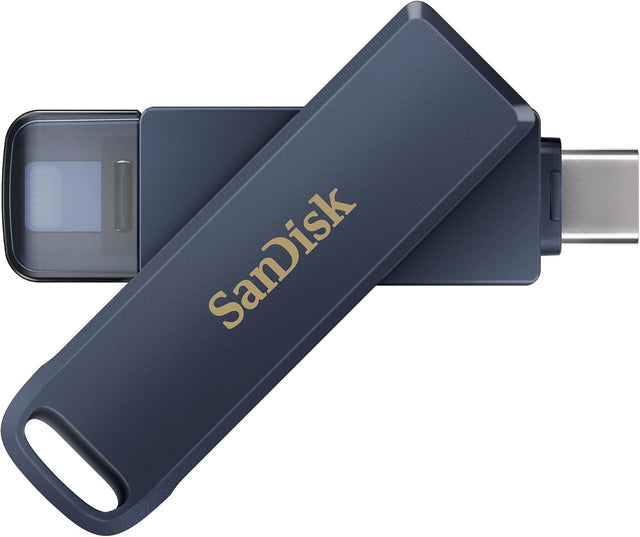 SanDisk 256GB Phone Drive USB-C + Lightning Flash Drive for iPhone, Black