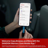 SanDisk 256GB Phone Drive USB-C + Lightning Flash Drive for iPhone, Black