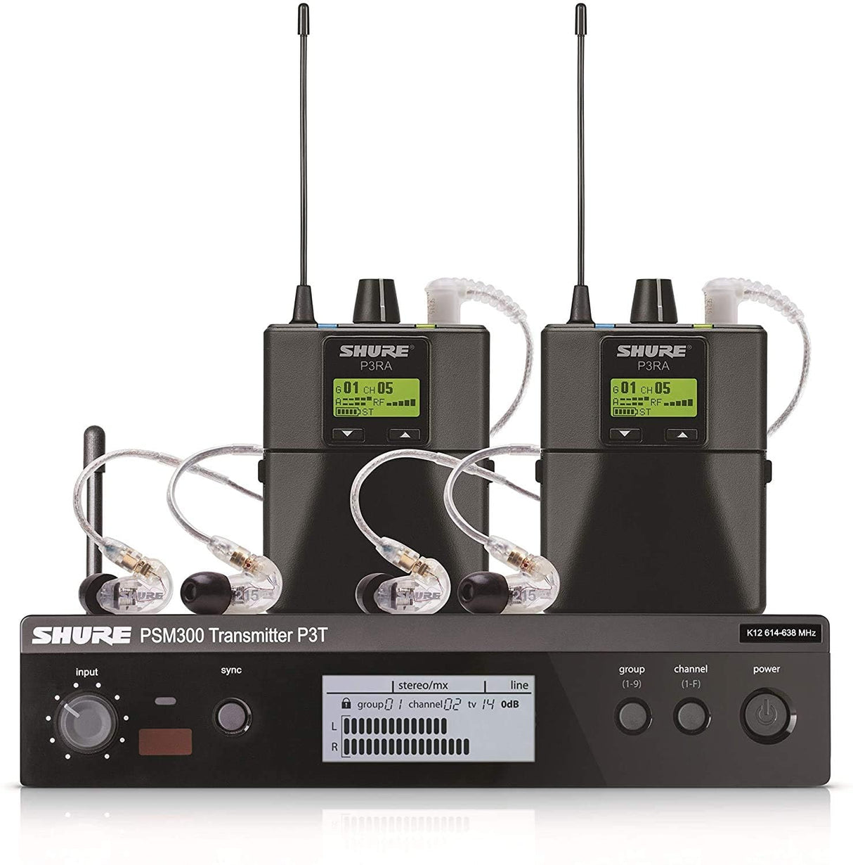 Shure PSM300 P3TRA215TWP-J13 Wireless In-Ear Monitor System with SE215