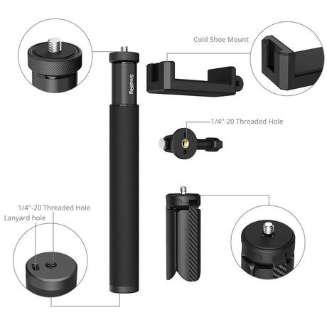 SmallRig 5403 Selfie Stick for Action Cameras and Phones