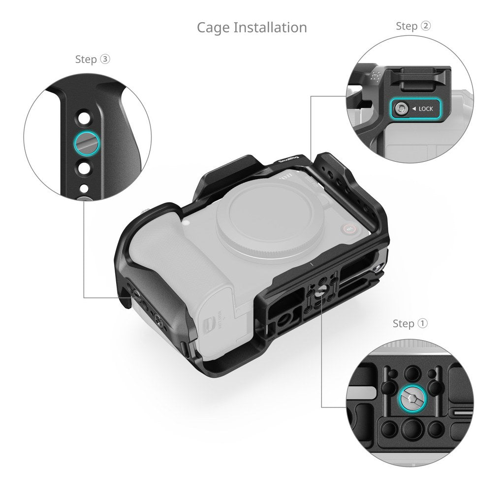 SmallRig 6372 HawkLock Quick Release Cage for Canon EOS R6 V