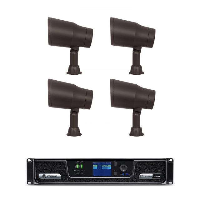 SpeakerCraft SC-OG-4-KIT 4x 4" Landscape Speaker Kit with Crown CDi Amp