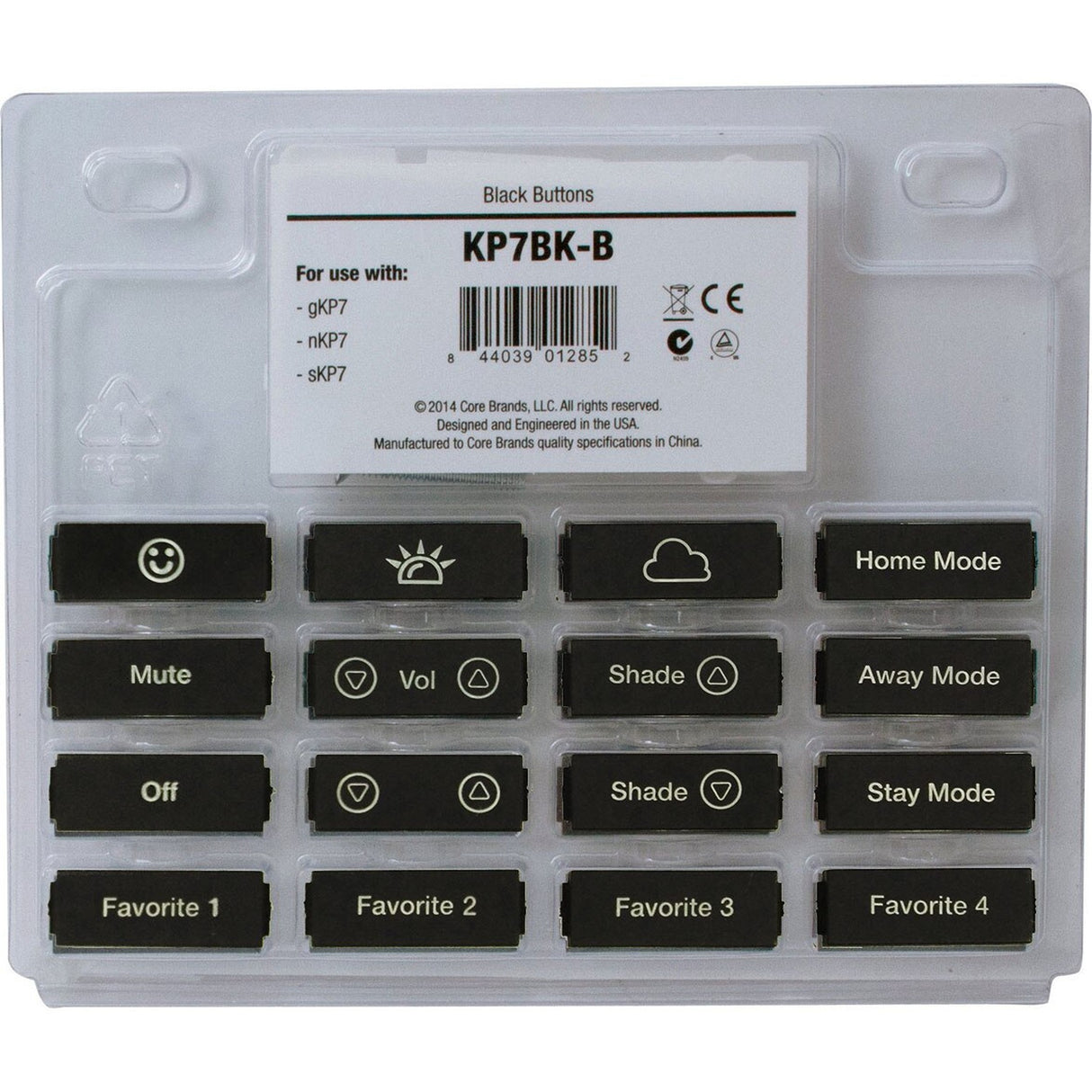 SpeakerCraft sKP7BK 16-Button Color Change Kit for sKP7 Keypad
