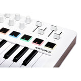 Arturia MiniLab 3 25-Note Compact MIDI Keyboard and Pad Controller, White