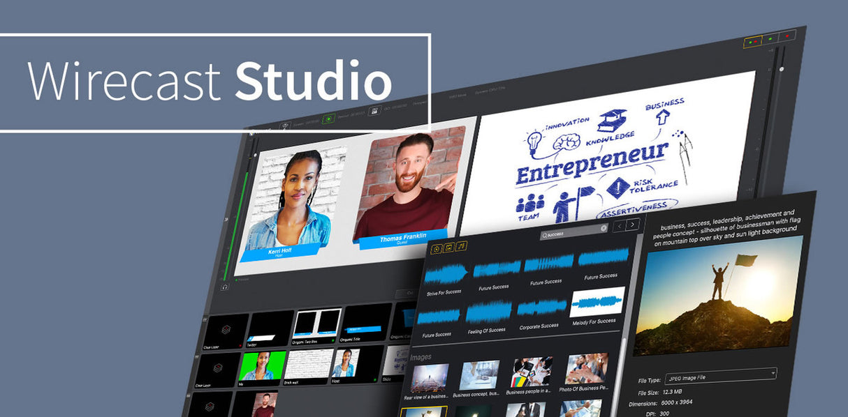 Telestream Wirecast Pro Live Streaming Software, Windows, Download Only