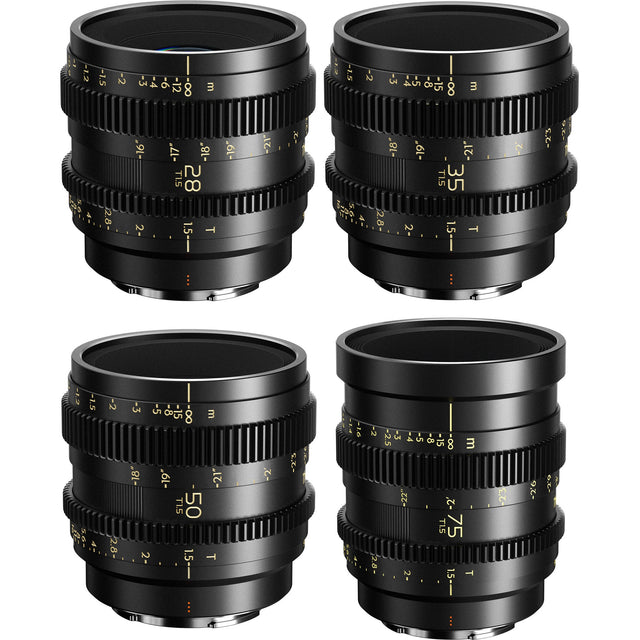 Thypoch Simera-C 4-Lens Cine Kit 28/35/50/75mm T1.5 Full-Frame Primes