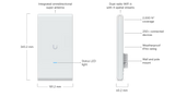 Ubiquiti UniFi U6 Pro WiFi 6 Dual-Band Access Point with IPX6 weatherproofing dual Gigabit Ethernet PoE and 350+ client support