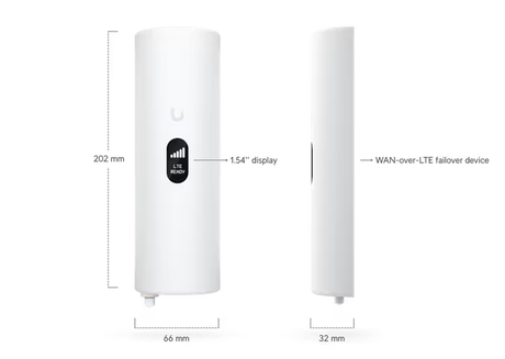 Ubiquiti UniFi LTE Backup failover router with LTE Category 4 radio PoE Plus power nano SIM and UniFi gateway support for Reliable LTE Failover