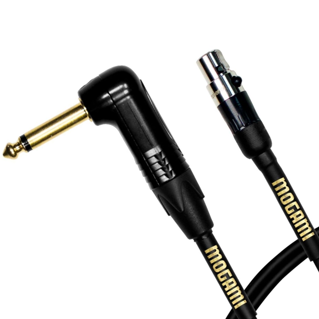 Mogami GOLD BPSE TS-30 30 Inch Sennheiser Wireless System Belt Pack Cable with 3.5mm Plug to Straight 1/4 Inch Plug