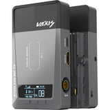 Vaxis Atom 500 SDI wireless video transmission system with SDI HDMI input output 500ft line of sight range USB-C power and OLED display