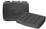 Williams AV CCS‑056‑35 carry case and custom 35‑slot foam insert for PPA T46 transmitter, FM IR loop and bodypack receivers