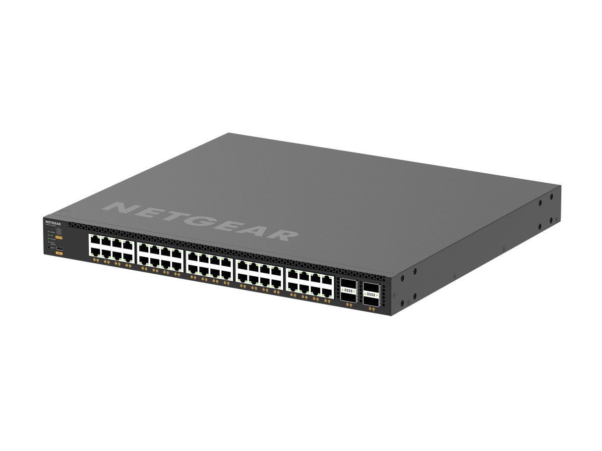 NETGEAR M4350-40X4C (XSM4344FC​​) 40x10G/Multi-Gig PoE++ (196W base, up to 1,676W) and 4xQSFP28 100G Fully Managed Switch