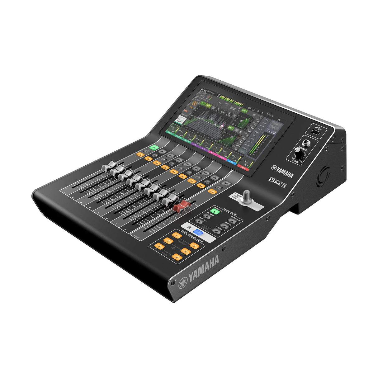 Yamaha DM3-D 22-Channel Digital Mixing Console with Dante 16 mic line inputs 8 outputs 9-inch multi-touch screen and 96kHz audio