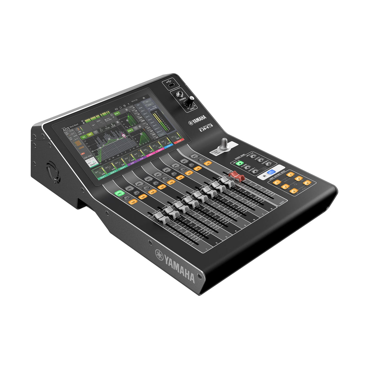 Yamaha DM3-D 22-Channel Digital Mixing Console with Dante 16 mic line inputs 8 outputs 9-inch multi-touch screen and 96kHz audio