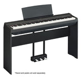 Yamaha P-125B 88-key black portable digital piano with weighted graded hammer action keys