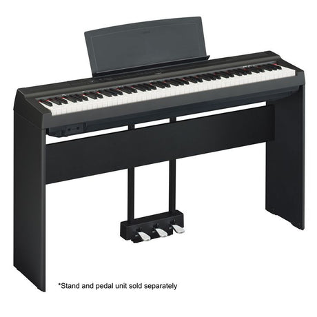 Yamaha P-125B 88-key black portable digital piano with weighted graded hammer action keys