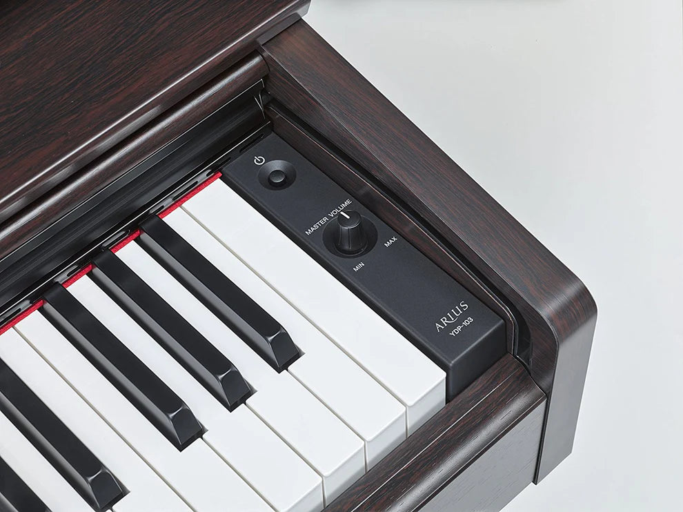 Yamaha YDP-103R 88 Key Arius Digital Piano with Bench Rosewood with bench GHS keyboard AWM Stereo Sampling three pedals and half pedal