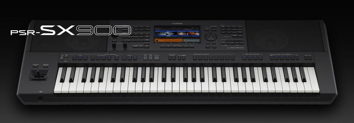 Yamaha PSR-SX900 61-Keys Arranger Keyboard Workstation with 7 inch color touch screen voices styles and audio recording