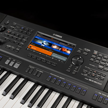 Yamaha PSR-SX900 61-Keys Arranger Keyboard Workstation with 7 inch color touch screen voices styles and audio recording