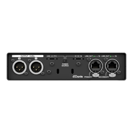 Yamaha RUIO16-D Dante-USB-Analog Audio Interface  with 16x16 Dante and USB I/O 2 XLR mic line inputs and VST Rack Pro software