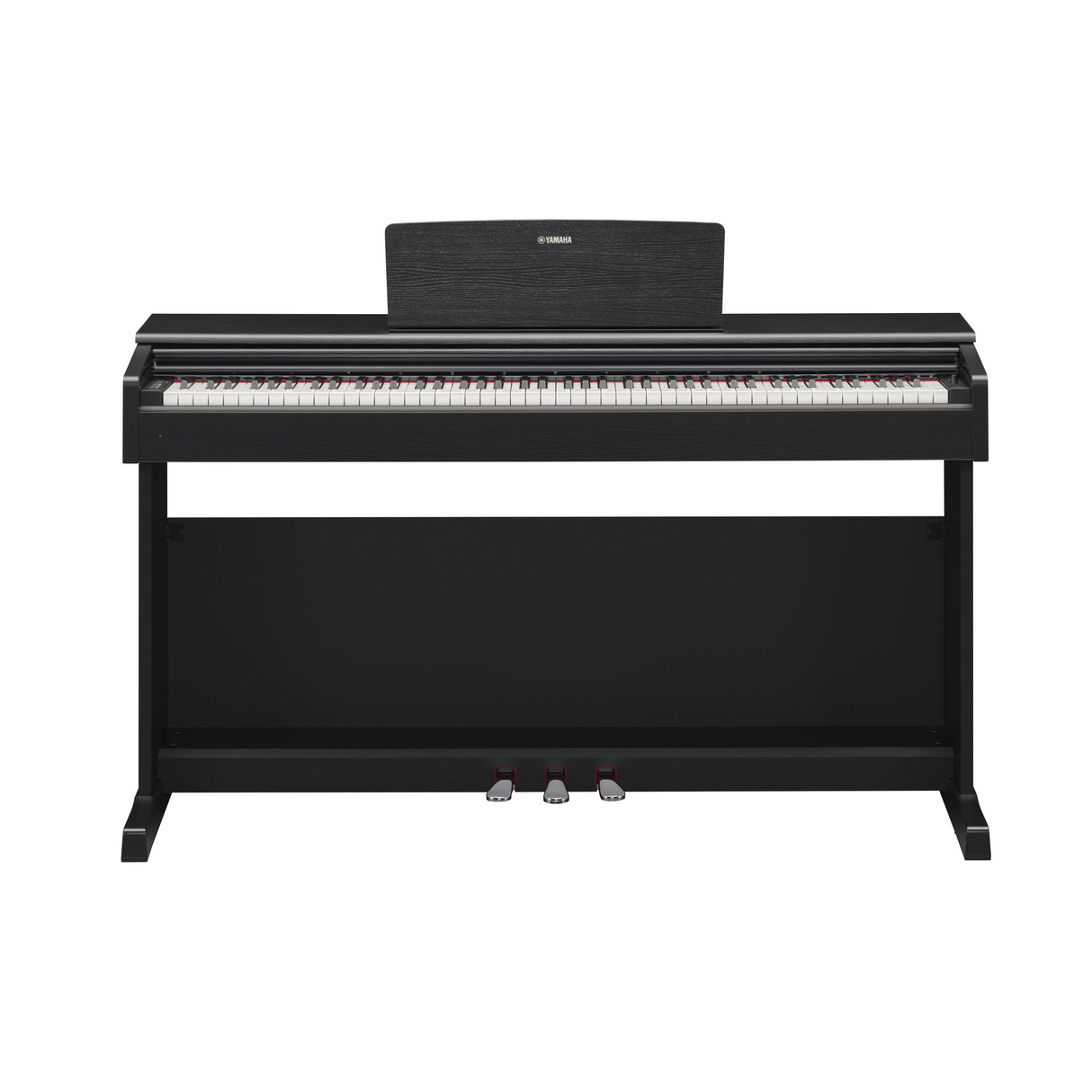 Yamaha Arius YDP-144 full-size console digital piano in black walnut finish with 88-key weighted keyboard