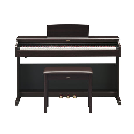 Yamaha Arius YDP-164 rosewood 88-key digital piano with GH3 keyboard synthetic ebony ivory keytops Yamaha CFX sound and IAC