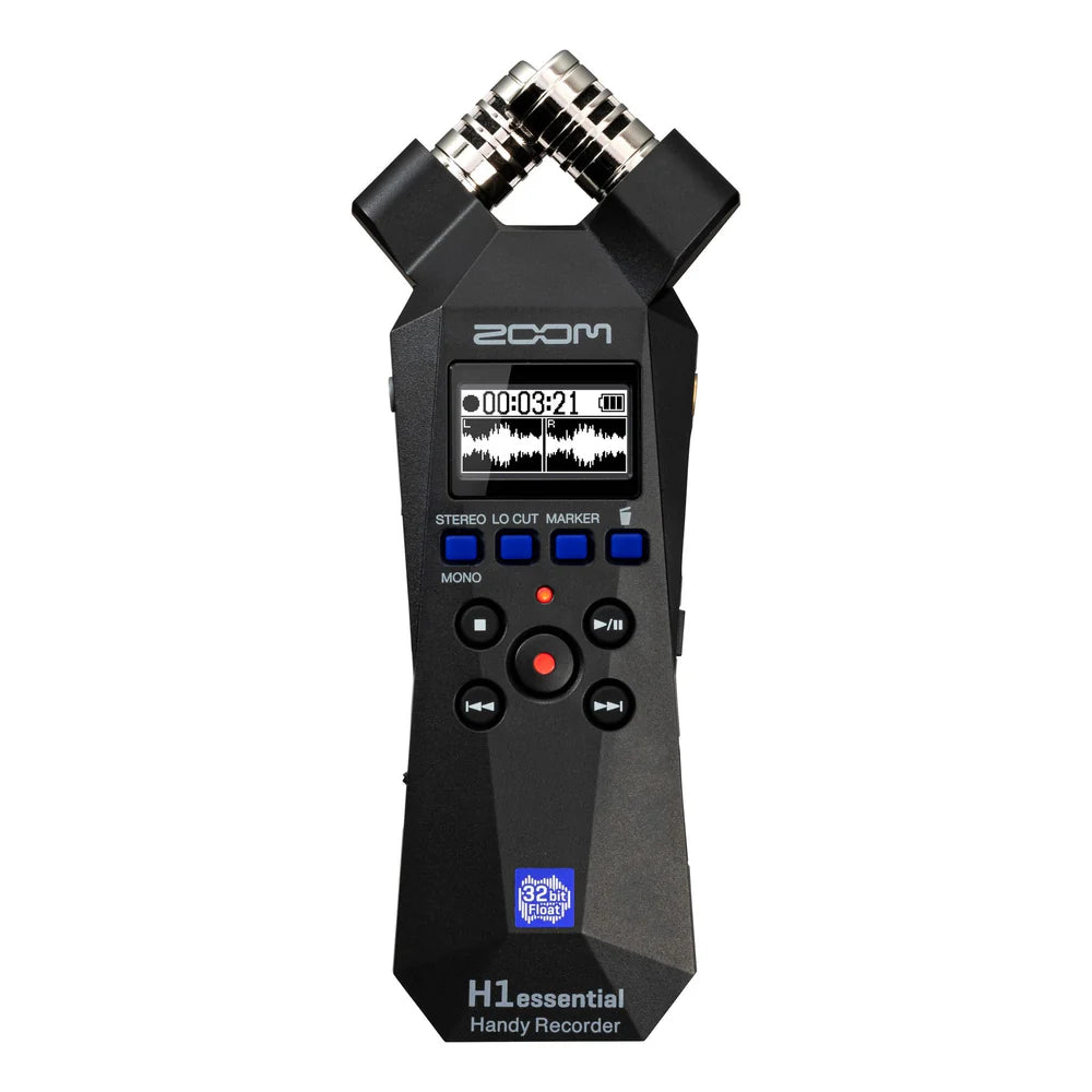 Zoom H1essential 2-Channel Portable Recorder Bundle with APH-1e Accessory Pack, 64GB microSDXC Card, and USB-C Cable