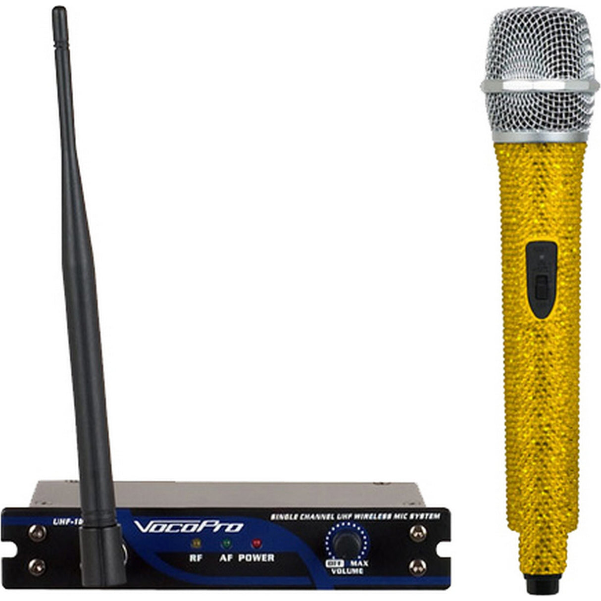 VocoPro UHF-18-DIAMOND-9J Single Channel UHF Wireless Microphone System, Amber, Frequency 9J