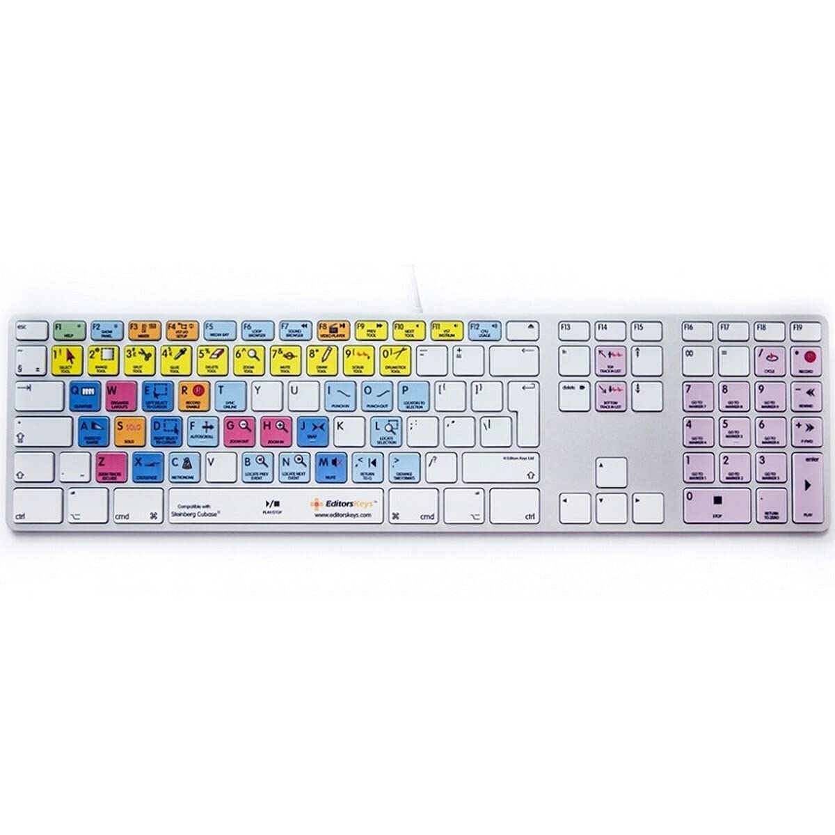 Editors Keys Apple Keyboard for Cubase Apple Shortcut Wired Keyboard