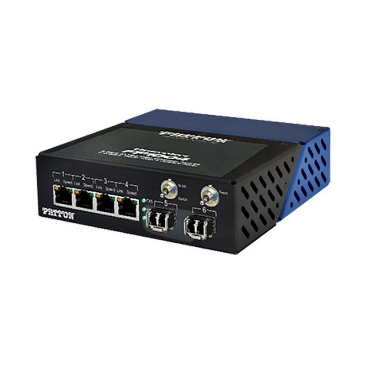 Fiberplex FP1004E/2L5B/EUI Light Industrial 6 Port 10/100/1000 Ethernet Switch