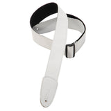 Levy’s Classic Leather Slide Guitar Strap White - accessories