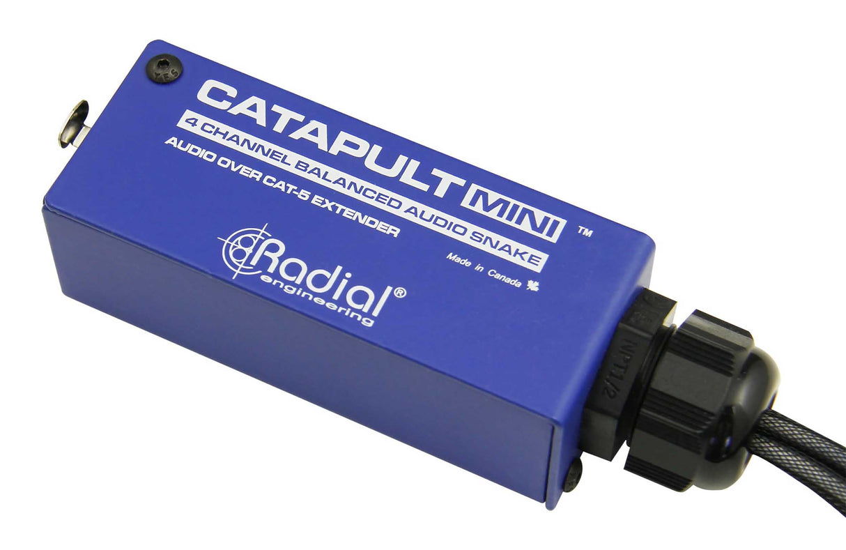 Radial Catapult MINI 4-Chanel Cat-5 Mini Breakout Box to XLR-F Tails, Transmitter