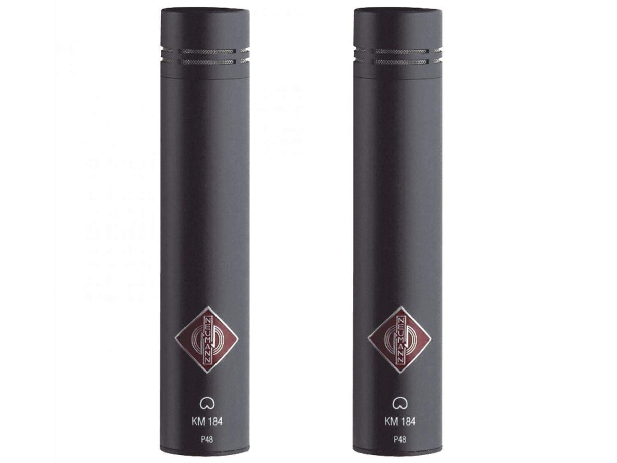 Neumann SKM 184 MT Stereo Set includes Two Each: KM184 SG21BK WNS100 in One Woodbox Matte Black