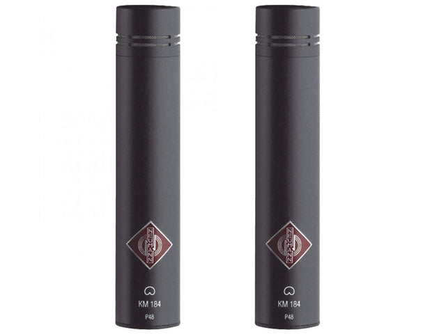 Neumann SKM 184 MT Stereo Set includes Two Each: KM184 SG21BK WNS100 in One Woodbox Matte Black