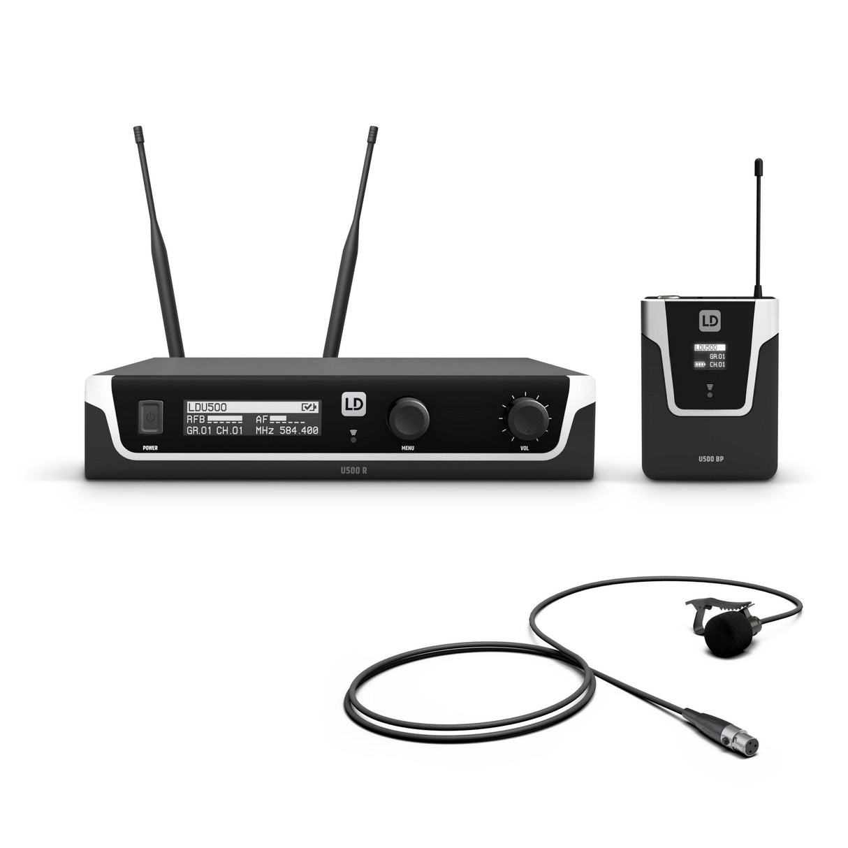 LD Systems U505 BPL Wireless Microphone System with Bodypack and Lavalier Microphone, 584-608 MHz