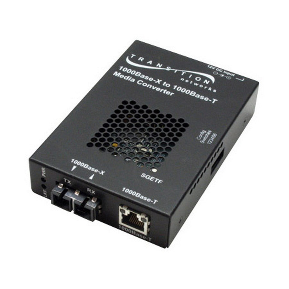 Transition Networks SGETF1013-110 1000Base-T Gigabit Ethernet to Fiber Media Converter, SC MM Duplex