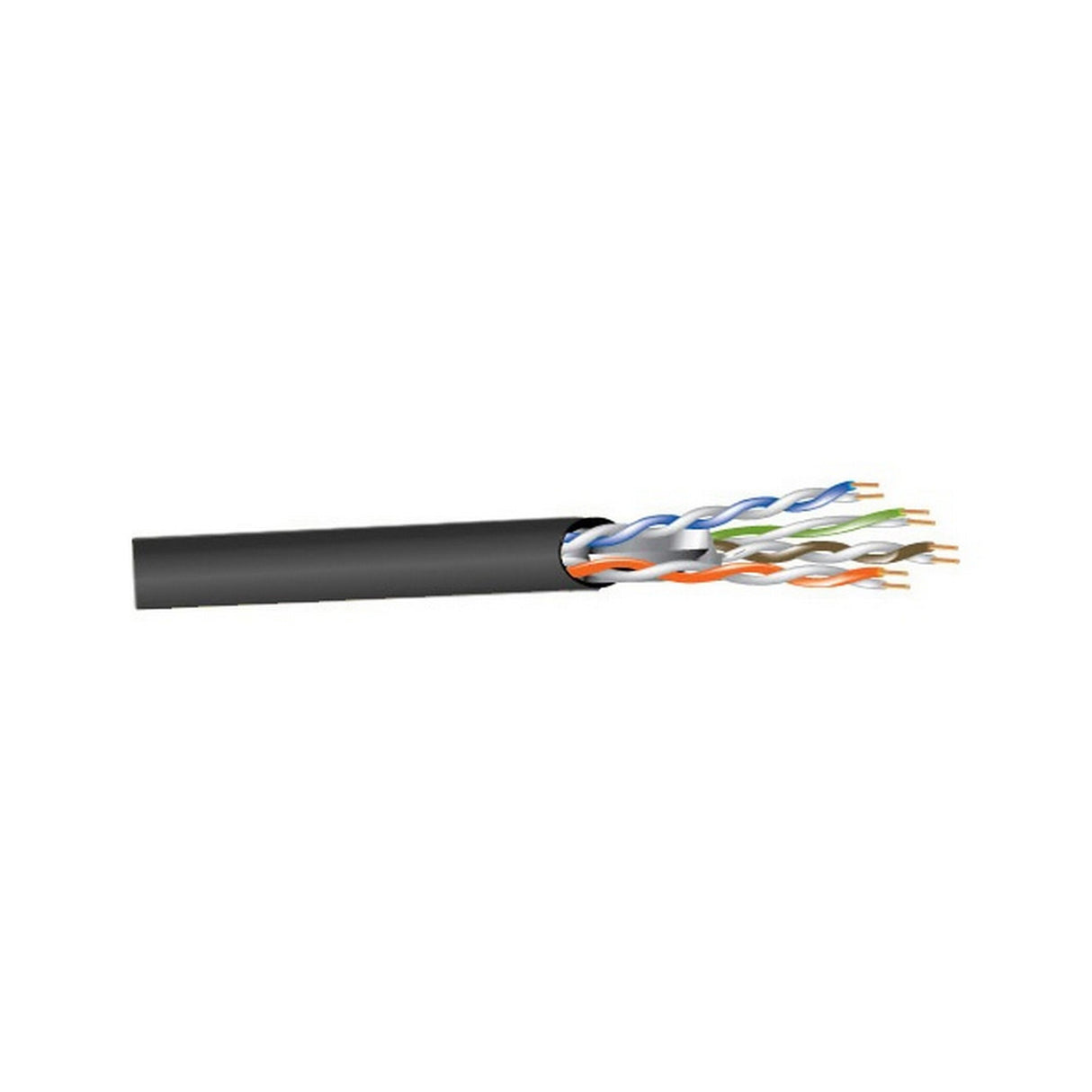 West Penn 254246 23 AWG 4 Pair Cat 6 Plenum Cable, 1000 Foot, Black