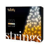Twinkly String 250L 4.3mm Clear Concave AWW Lens Light Black/Green Wire