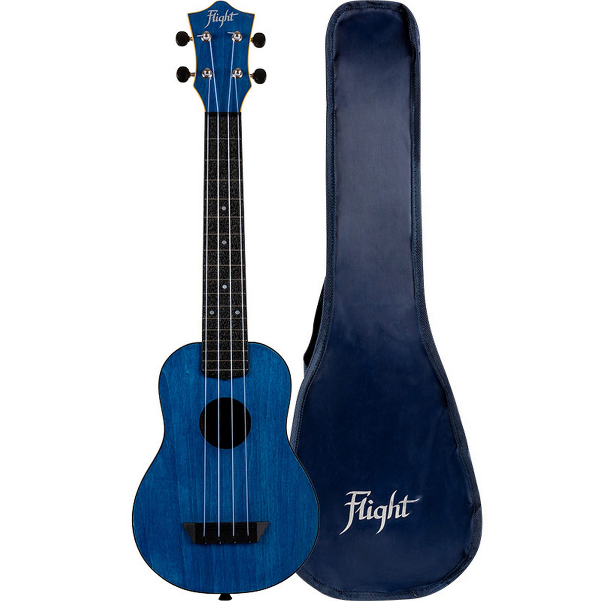 Flight TUSL-35 DB Flight Travel Concert Neck Soprano Ukulele, Dark Blue